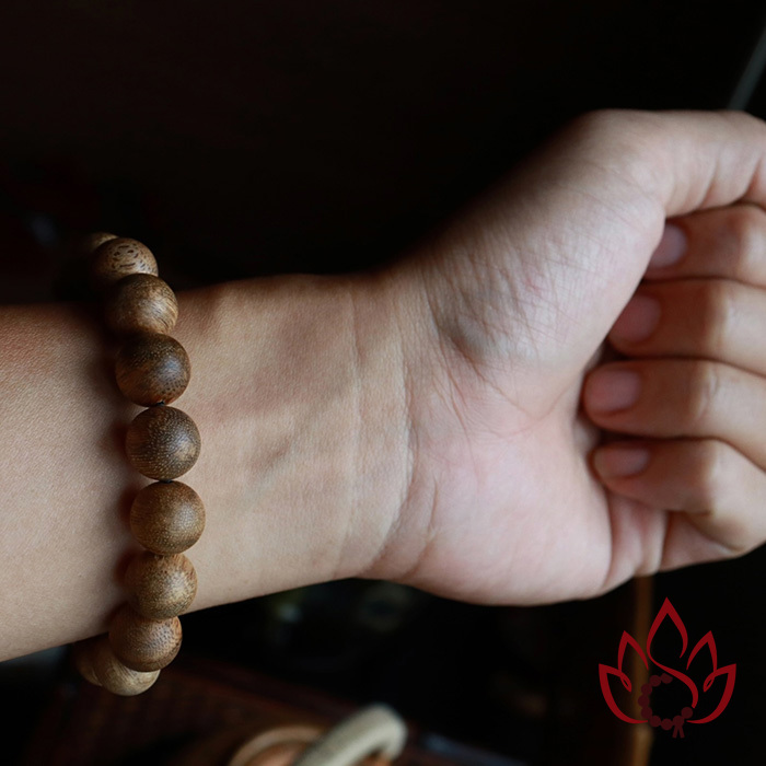 Vòng Trầm Hương Hạt Tròn | 12 Ly | Trầm Tốc Kiến Tự Nhiên Lâu Năm